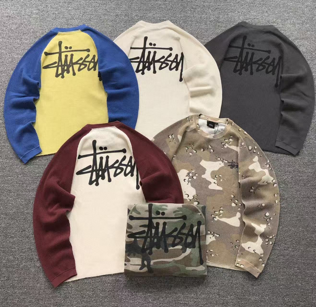 Stussy Thermal Raglan Shirt Black