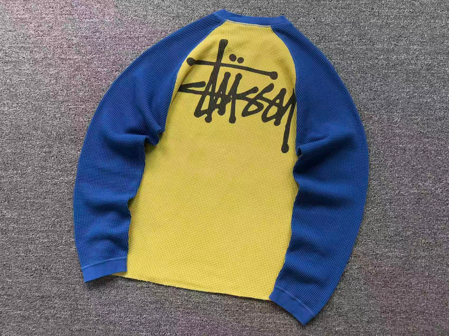 Stussy Thermal 2 Tone Raglan Shirt Yellow
