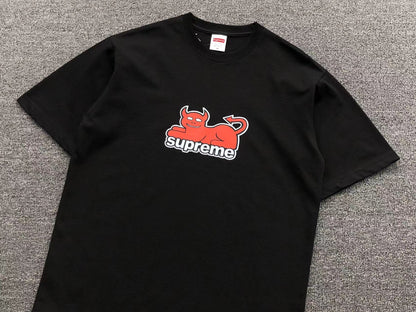 SUPREME TOY MACHINE DEVIL CAT TEE BLACK