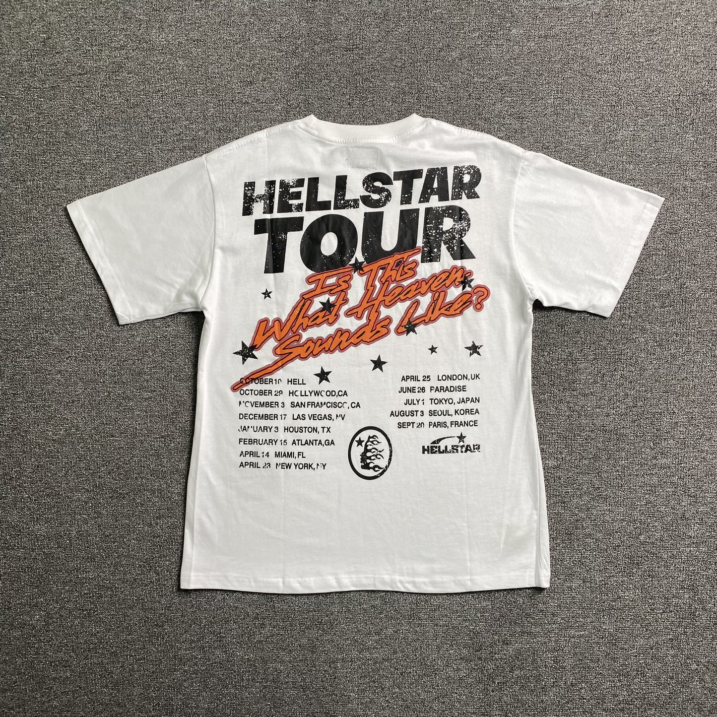 HELLSTAR BIKER TOUR TEE WHITE