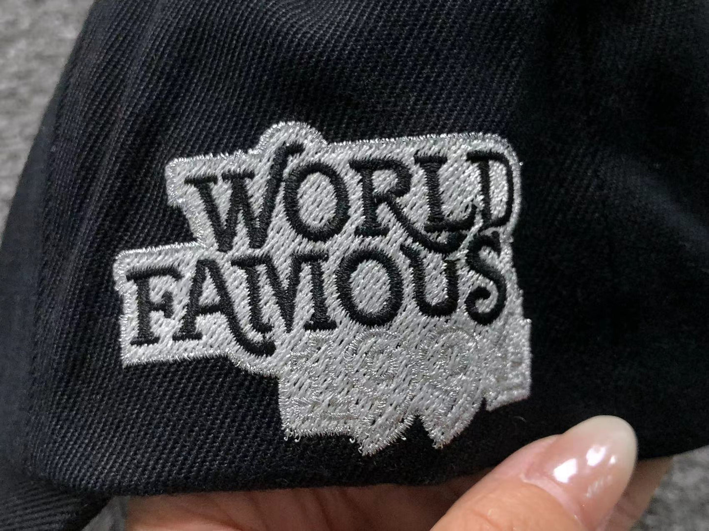 Supreme World Famous S Logo 6-Panel Hat Black