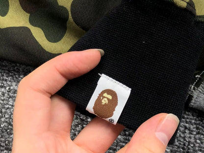 BAPE 1ST CAMO SHARK FULL ZIP HOODIE BLACK