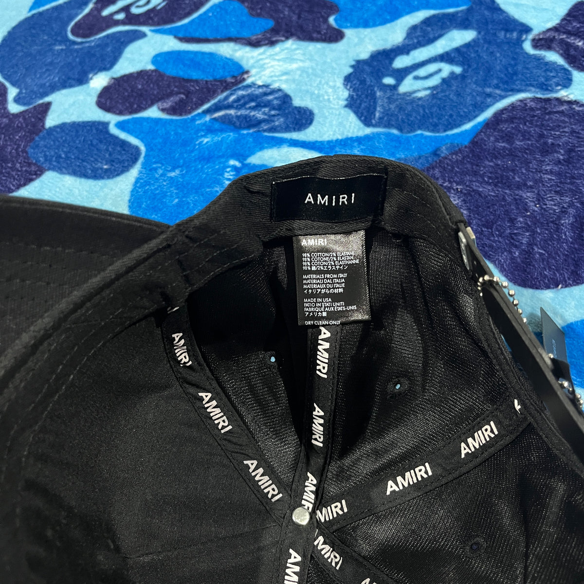 Gorra Amiri MA Brillos Negra/Negra