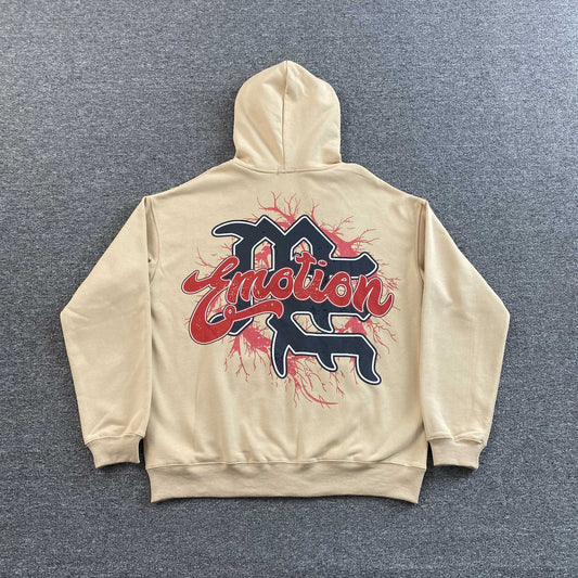Mixed Emotion Blinded Hoodie Cream
