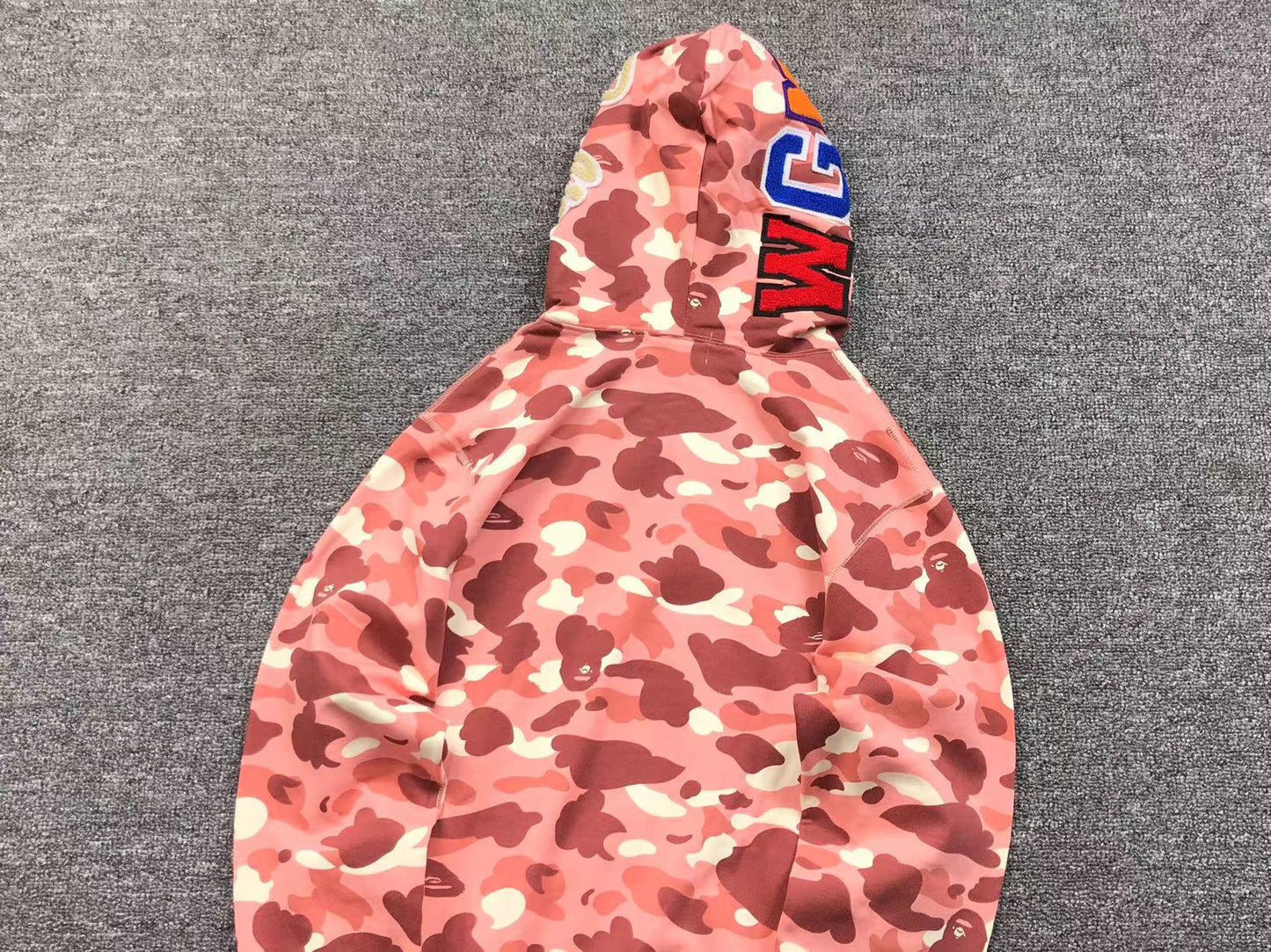 BAPE X BARBIE DOT CAMO SHARK FULL ZIP HOODIE PINK