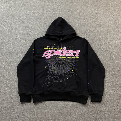 SP5DER P*NK V2 HOODIE BLACK