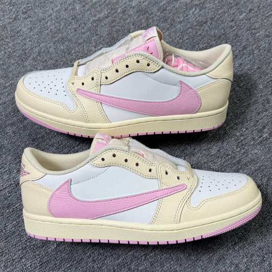 Jordan 1 Low X Travis Scott Shy Pink
