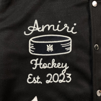 AMIRI HOCKEY BOMBER JACKET BLACK