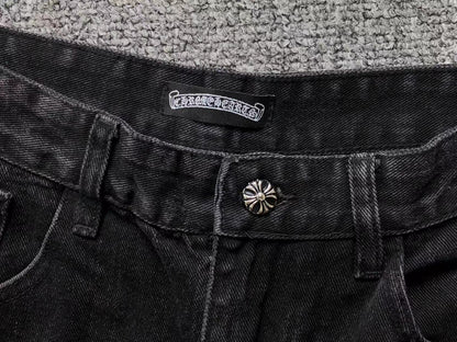 Chrome Hearts Cross Patch Jeans Black