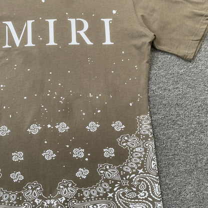 AMIRI BANDANA BLEACH MA TEE BEIGE