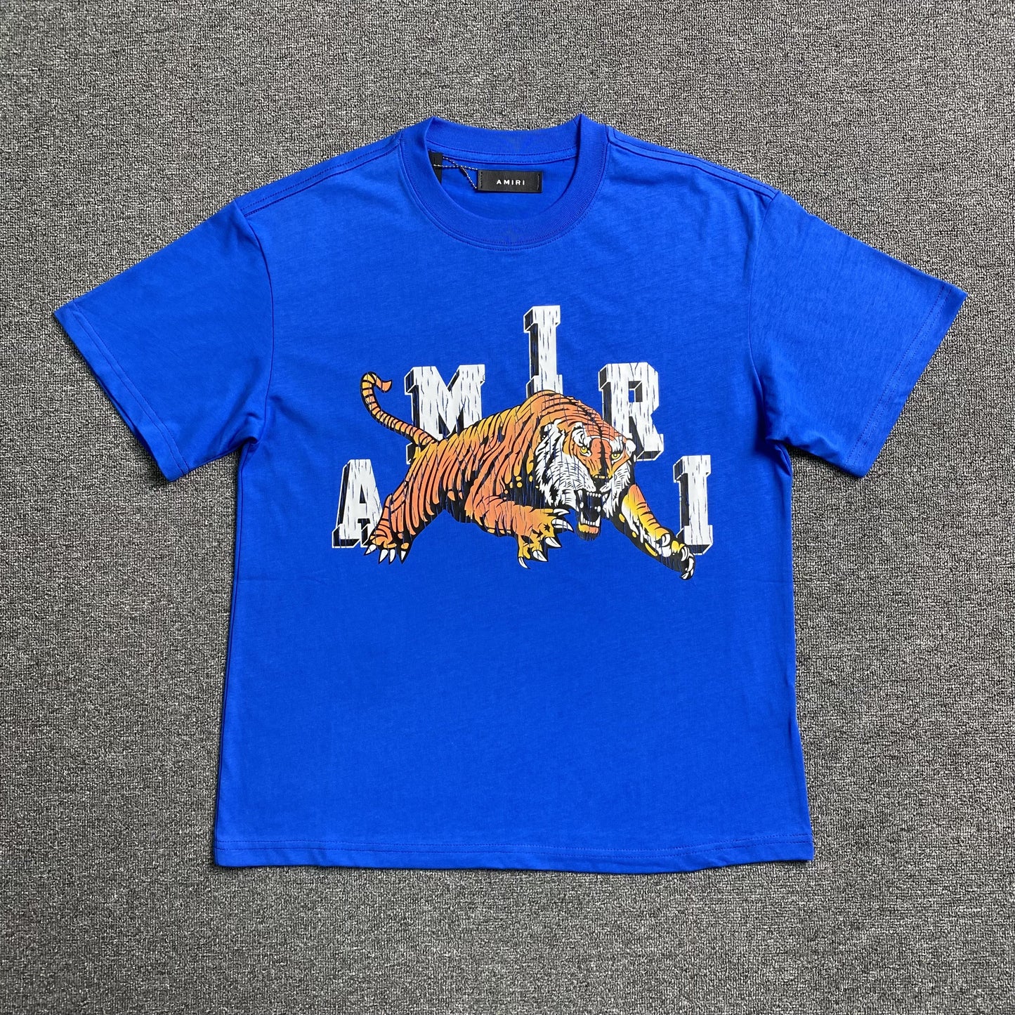 AMIRI VINTAGE TIGER TEE BLUE