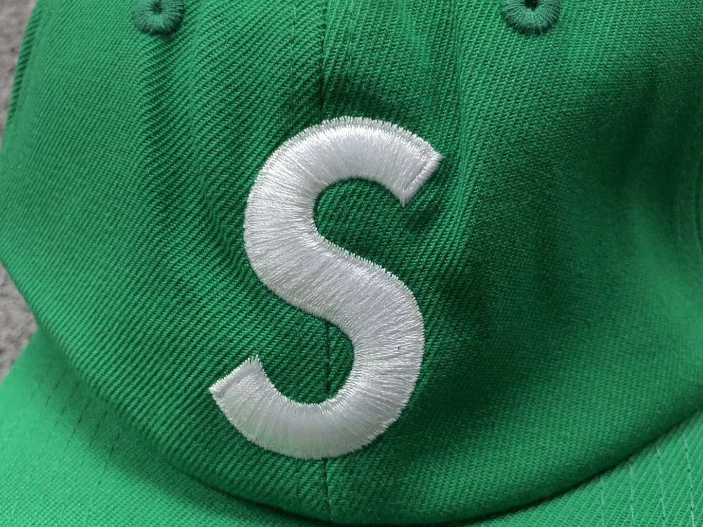 Supreme World Famous S Logo 6-Panel Hat Green