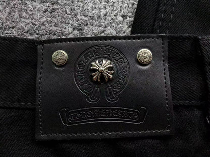 Chrome Hearts Cross Patch Jeans Black