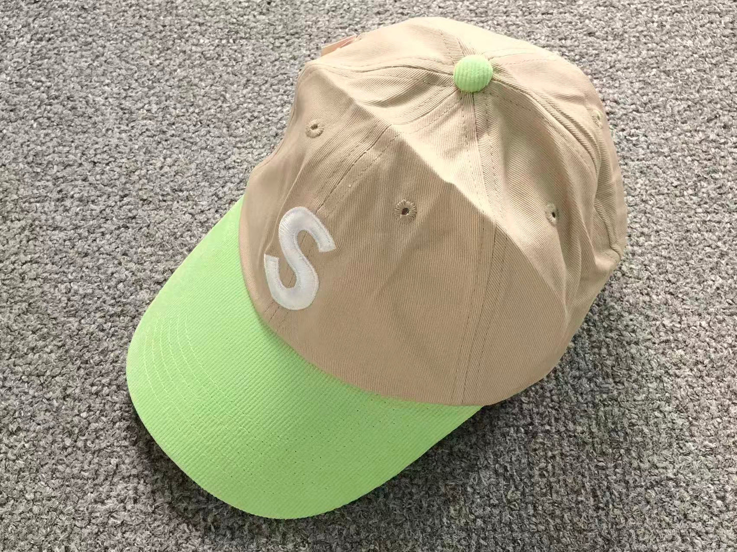 Supreme 2-Tone S Logo 6-Panel Cap Tan