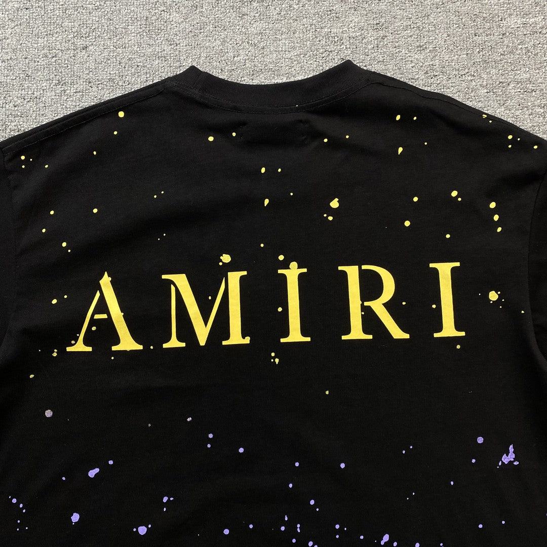 AMIRI BANDANA BLEACH MA TEE BLACK