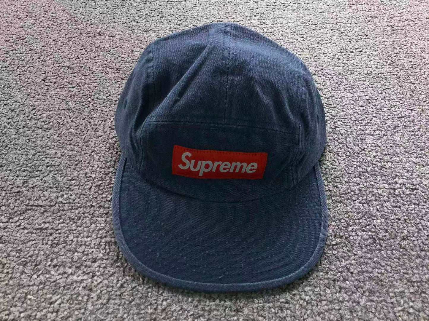 Supreme Canvas Camp Cap Dark Blue
