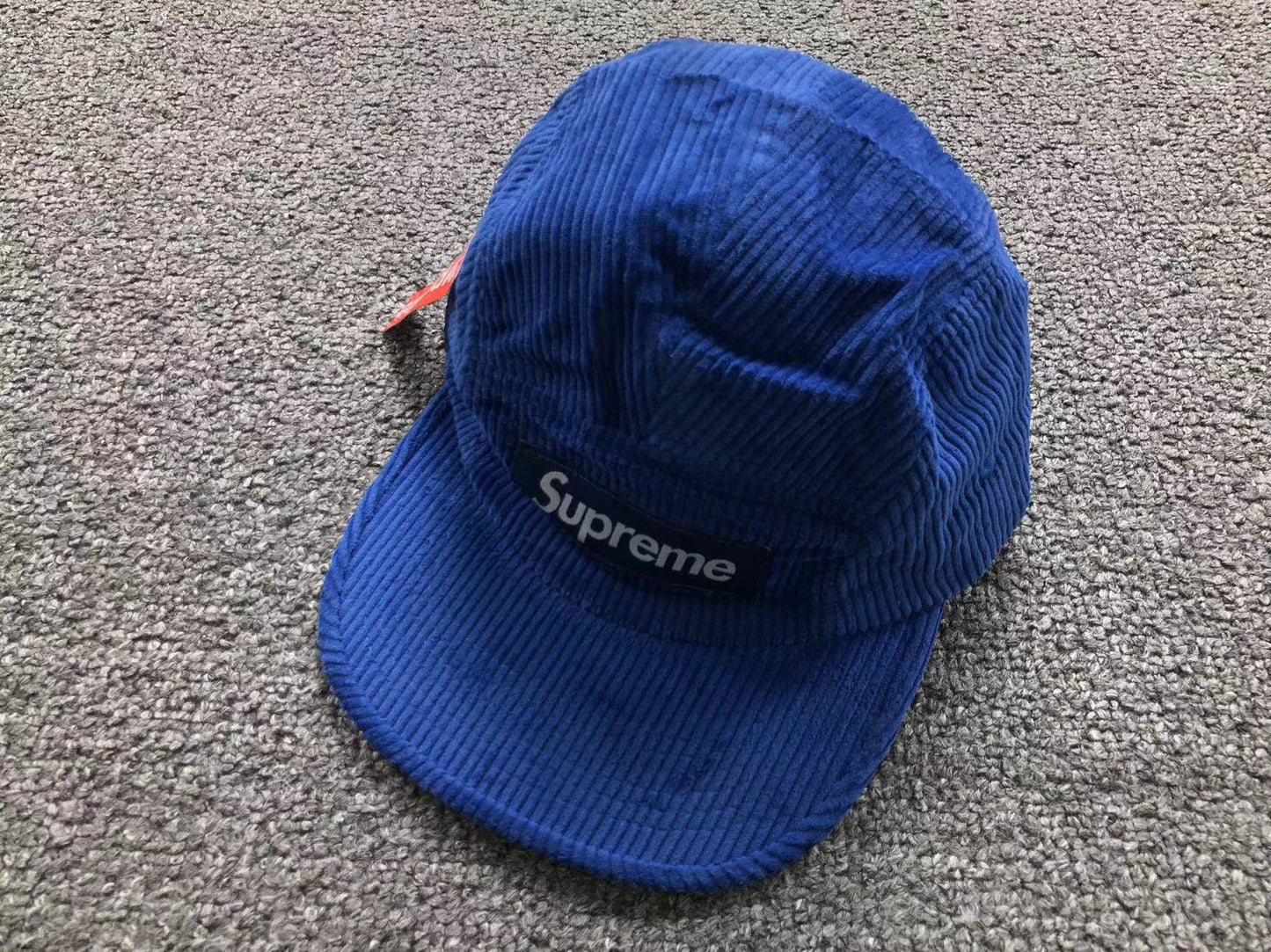 Supreme Corduroy Camp Cap Blue