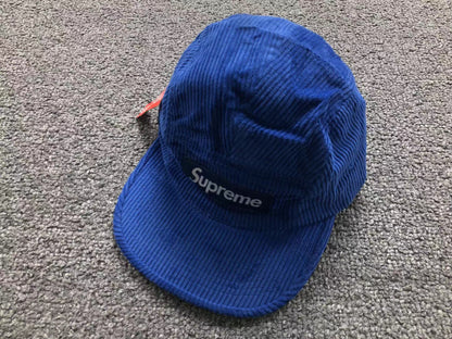 Supreme Corduroy Camp Cap Blue