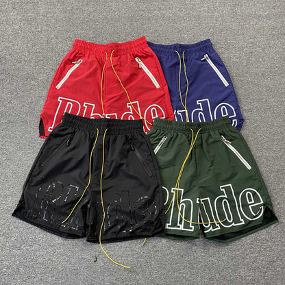 RHUDE RH LOGO SHORTS BLACK