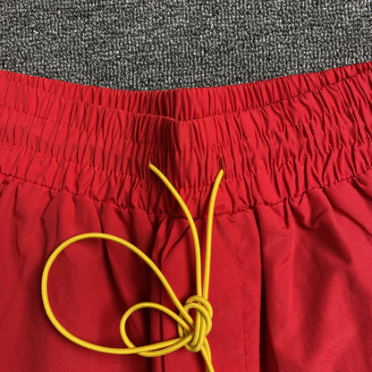 RHUDE RH LOGO SHORTS RED