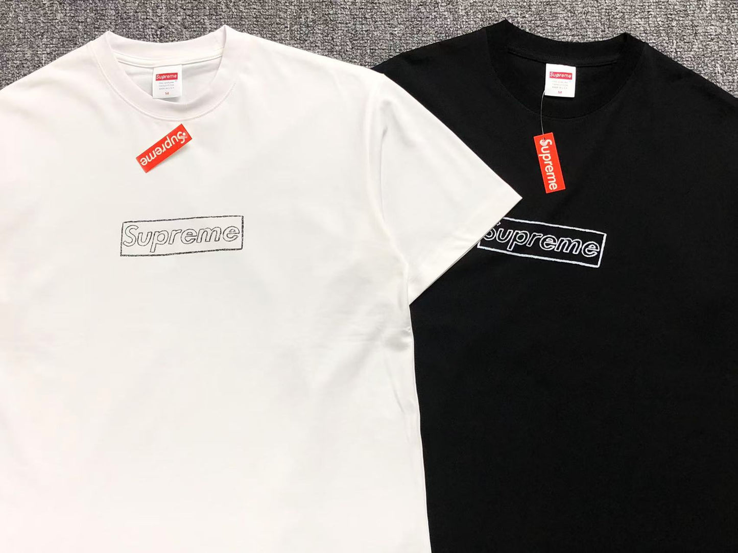 SUPREME KAWS CHALK LOGO TEE WHITE