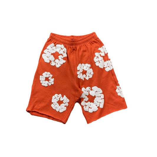 DENIM TEARS THE COTTON WREATH SHORTS ORANGE