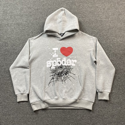 SP5DER SOUVENIR HOODIE GREY