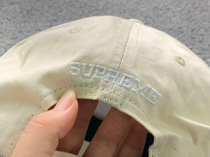 Supreme Pigment Coated S Logo 6-Panel Cap Light Tan