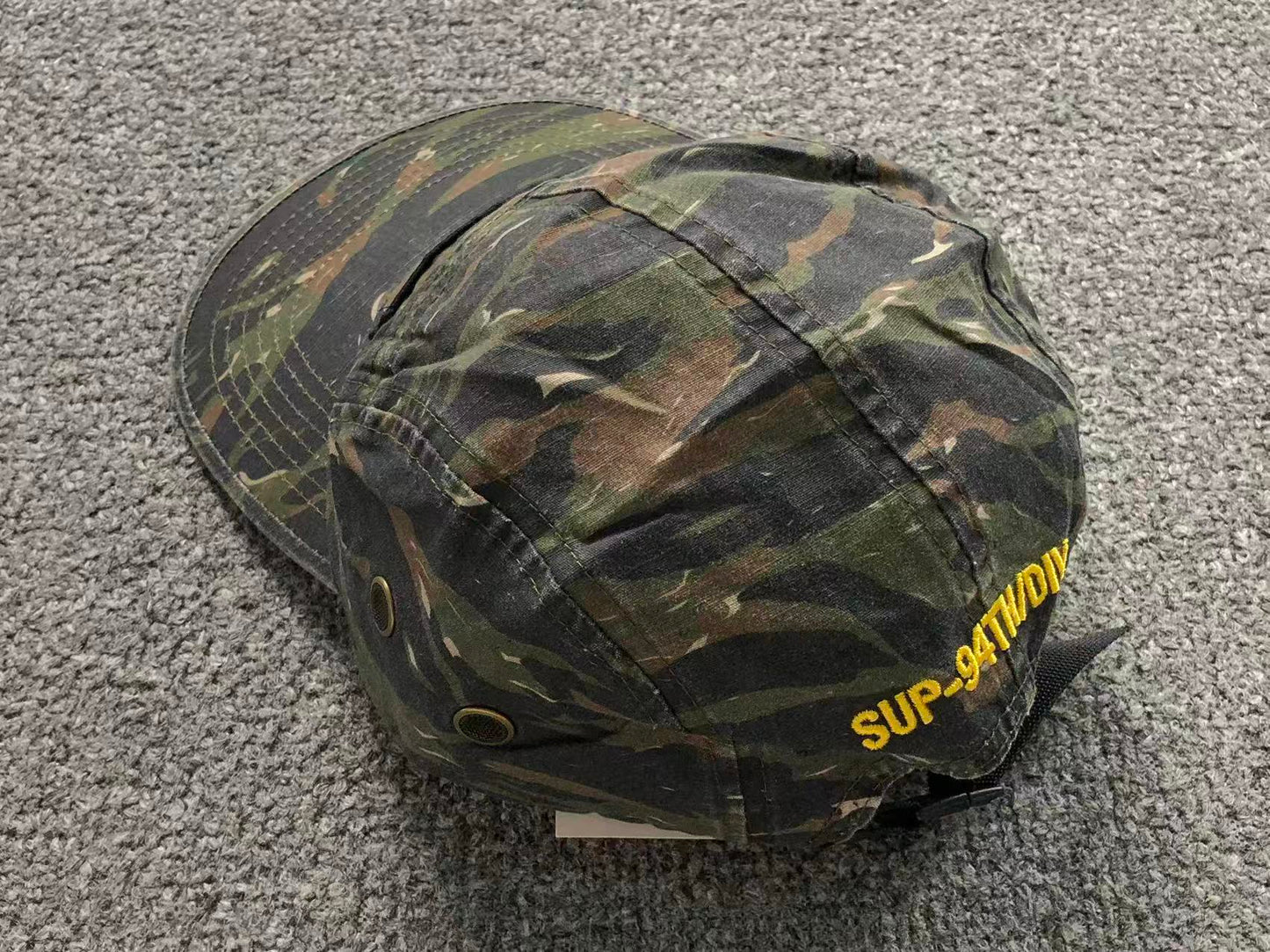 Supreme Military Camp Cap Olive Tiger Camo