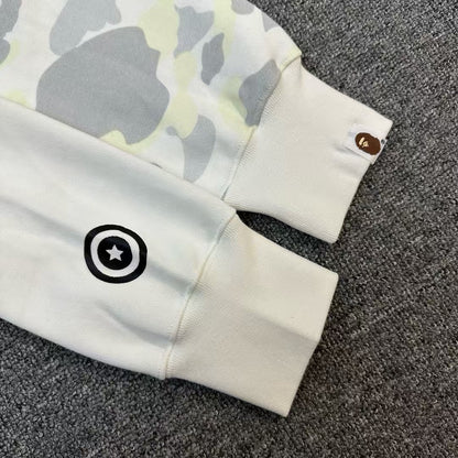 BAPE City Camo Tiger Shark Full Zip Hoodie White