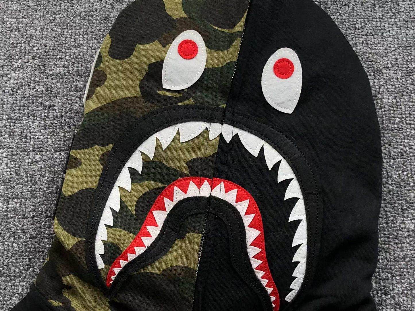 BAPE SHARK FULL ZIP HOODIE BLACK