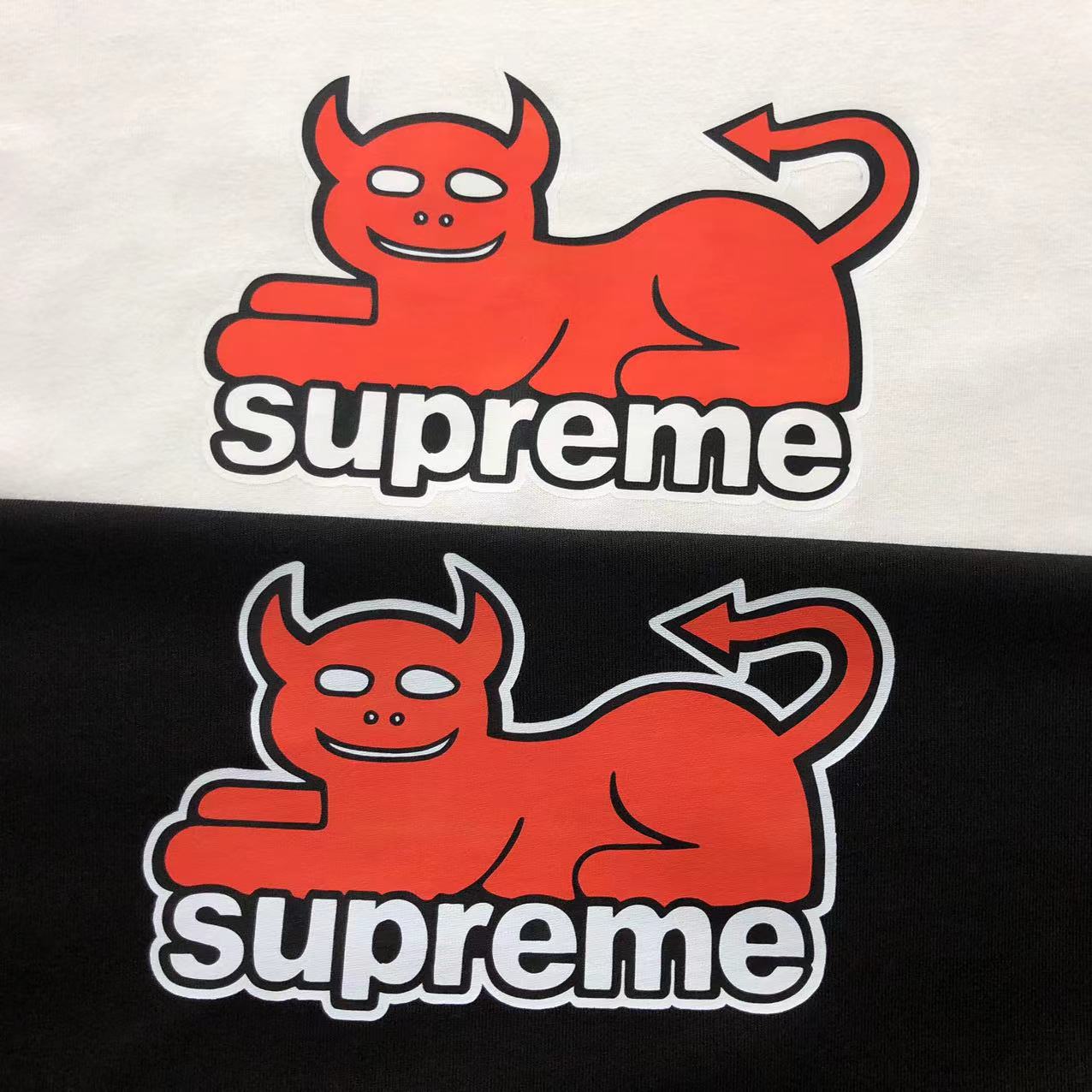 SUPREME TOY MACHINE DEVIL CAT TEE WHITE