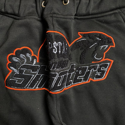 TRAPSTAR SHOOTERS TRACKSUIT BLACK ORANGE