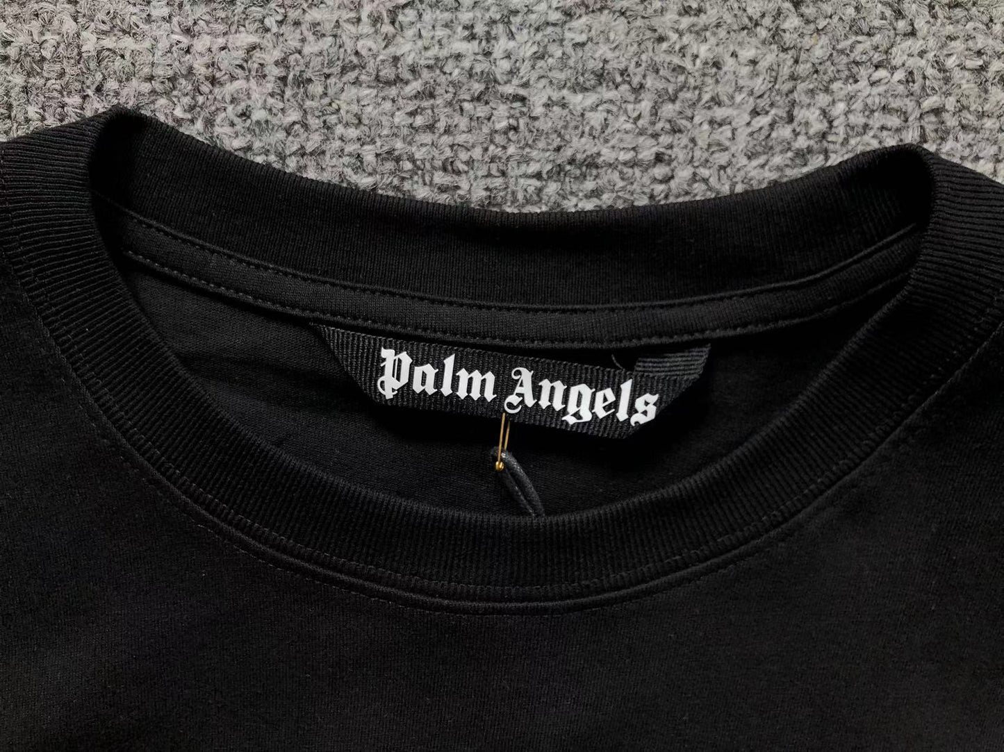 PALM ANGELS MILANO SPRAYED TEE BLACK