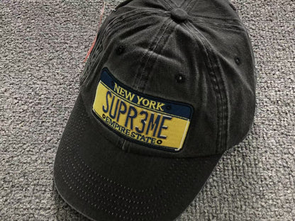 Supreme License Plate 6-Panel Black