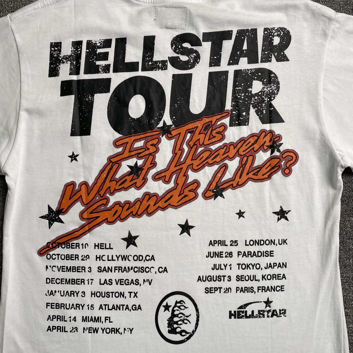 HELLSTAR BIKER TOUR TEE WHITE