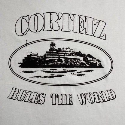 CORTEIZ ALCATRAZ RULES THE WORLD TEE WHITE