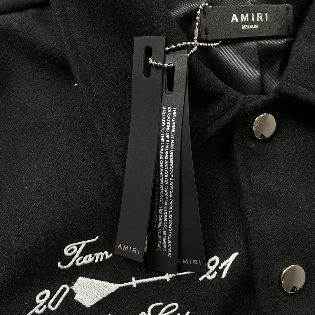 AMIRI ALWAYS ON POINT BOMBER JACKET BLACK