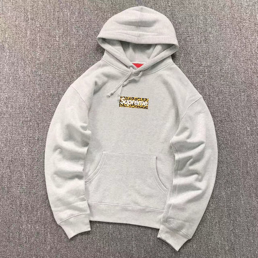 Supreme Shanghai Box Logo Hoodie Heather Grey