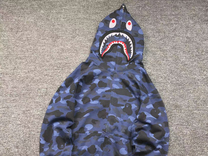 BAPE COLOR CAMO SHARK FULL ZIP HOODIE BLUE