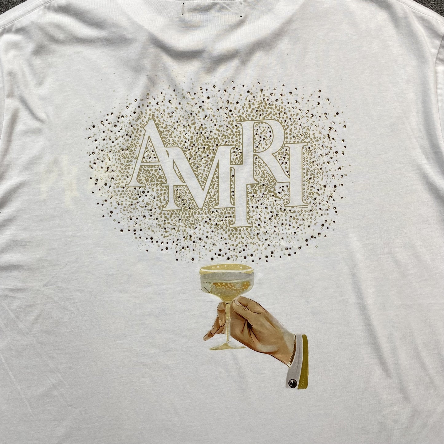 AMIRI CHAMPAGNE CRISTAL TEE WHITE