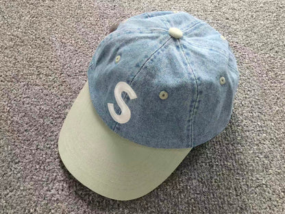 Supreme 2-Tone S Logo 6-Panel Cap Washed Denim