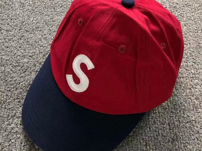 Supreme 2-Tone S Logo 6-Panel Cap Red