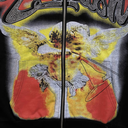 Mixed Emotion Rhinestone Jacket Black