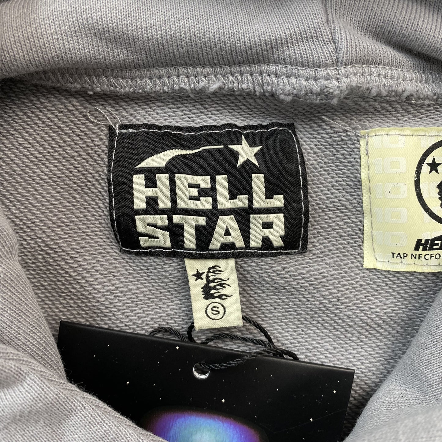 HELLSTAR FUTURE FLAME HOODIE GREY