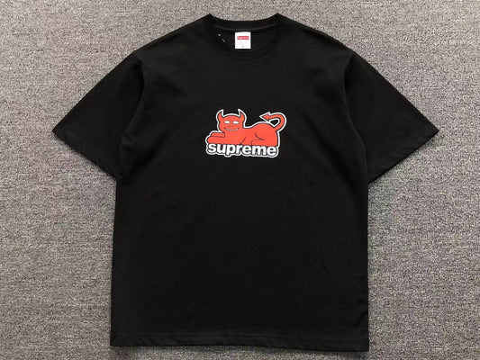 SUPREME TOY MACHINE DEVIL CAT TEE BLACK