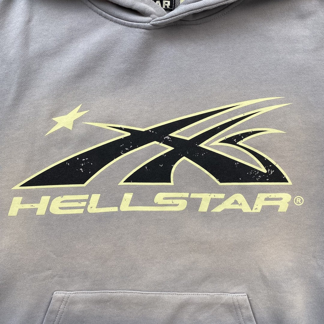 HELLSTAR SPORT LOGO HOODIE GREY