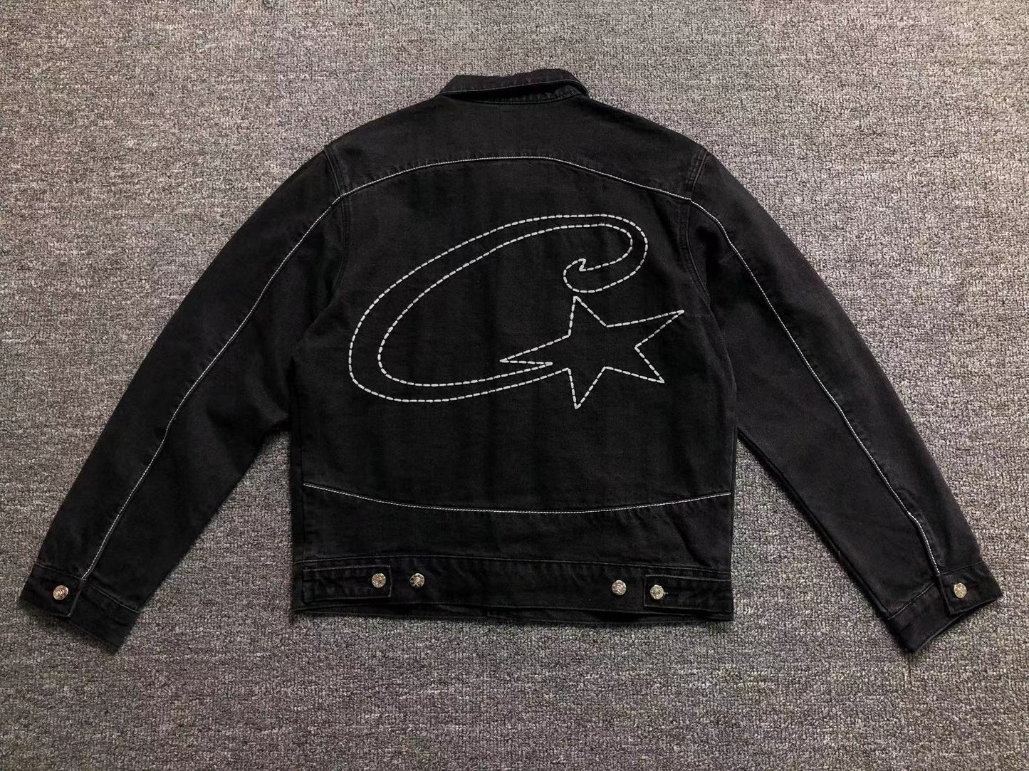 Corteiz C-Star Denim Jacket Black