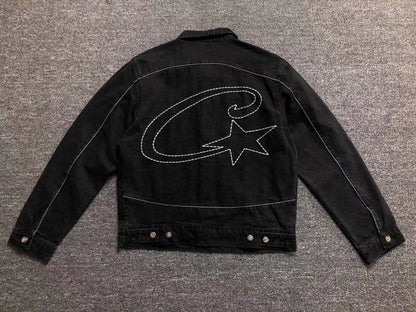 Corteiz C-Star Denim Jacket Black