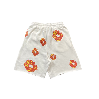 DENIM TEARS X OFFSET WREATH SHORTS WHITE